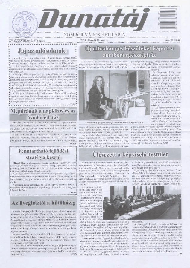 Dunatáj, 16. évf. 2014. február 19. 770. sz.
