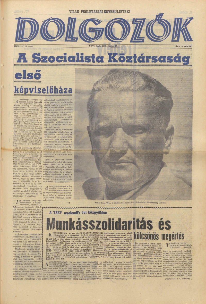 Dolgozók, 17. évf. 1963. június 28. 27. sz.