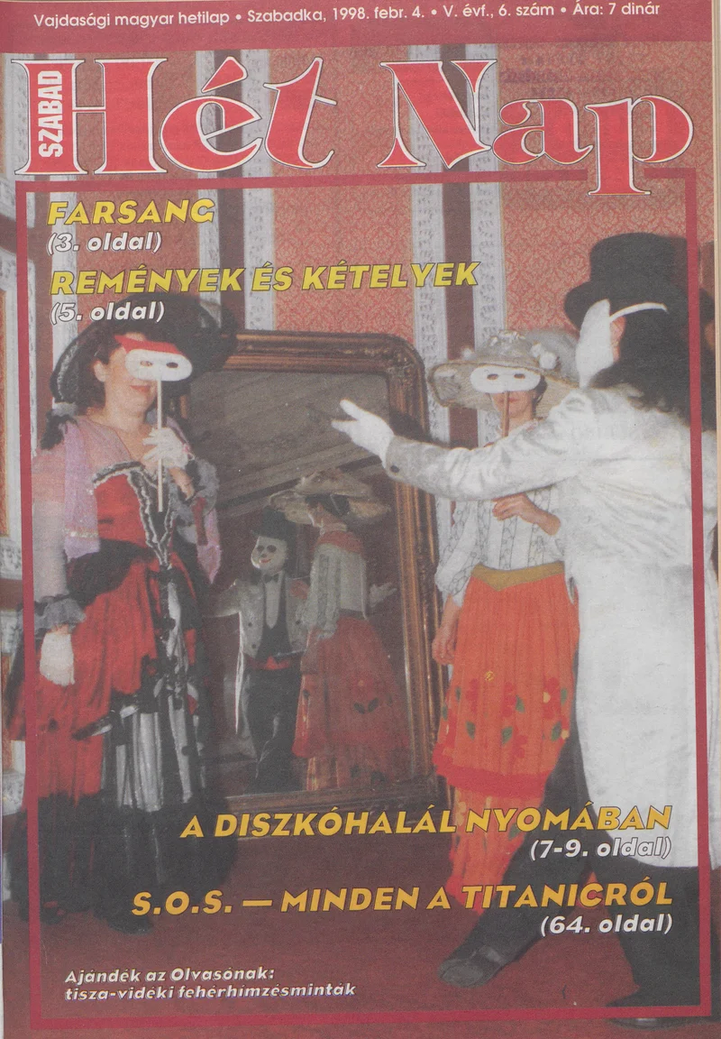 Szabad Hét Nap, 5. évf. 1998. február 4. 6. sz.