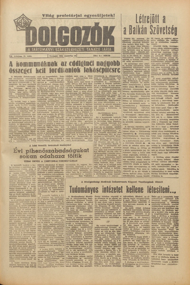 Dolgozók, 8. évf. 1954. augusztus 10. 33. sz.