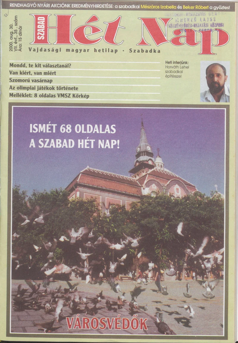 Szabad Hét Nap, 7. évf. 2000. augusztus 30. 35. sz.