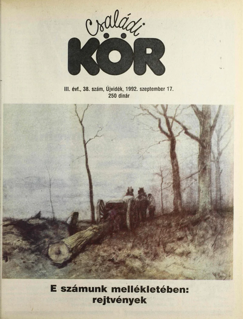 Családi Kör, 3. évf. 1992. szeptember 17. 38. sz.