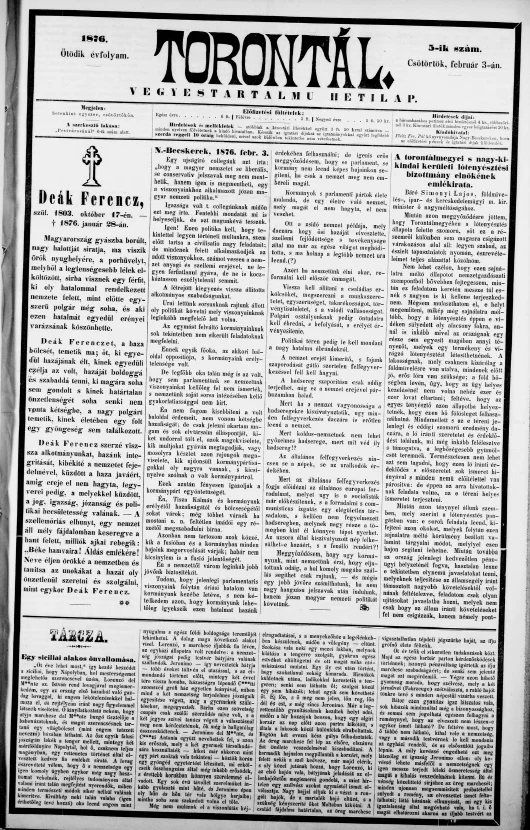 Torontál, 5. évf. 1876. február 3. 5. sz.