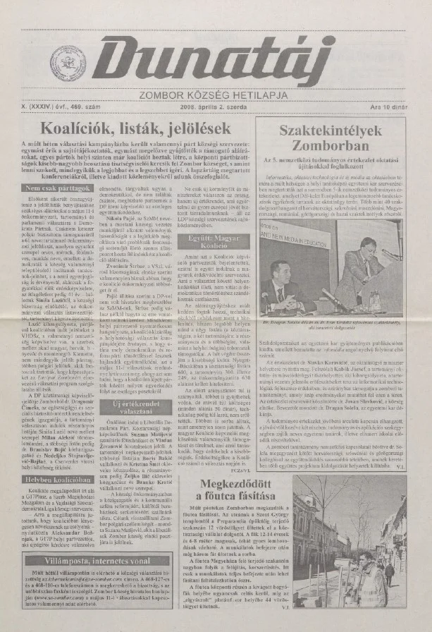 Dunatáj, 10. évf. 2008. április 2. 469. sz.