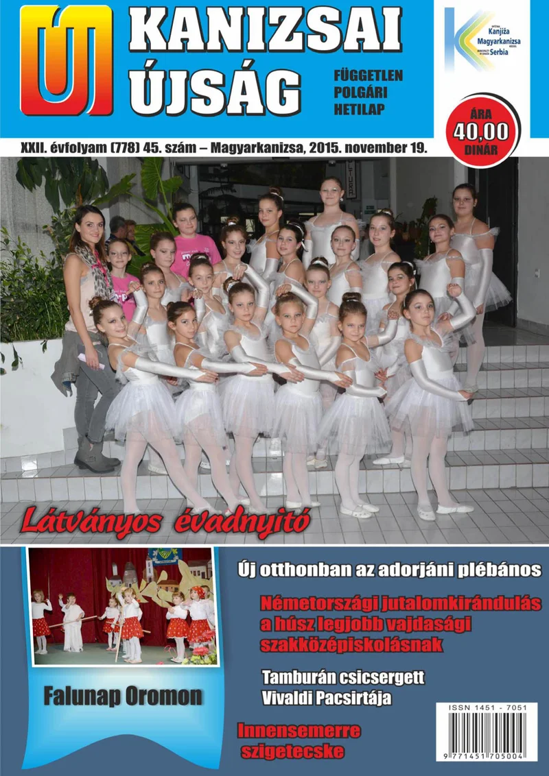 Új Kanizsai Újság, 22. évf. 2015. november 19. 45. sz.