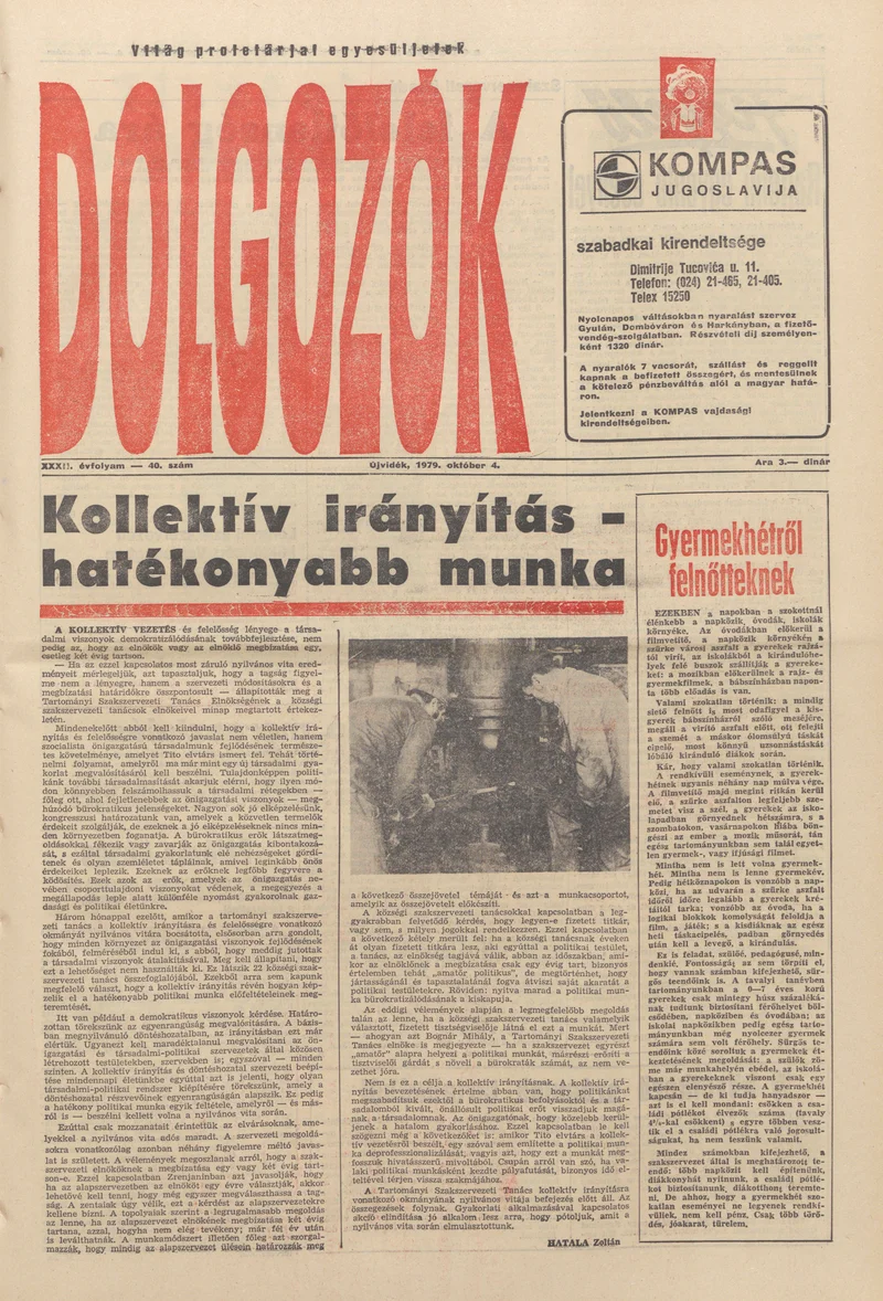 Dolgozók, 33. évf. 1979. október 4. 40. sz.