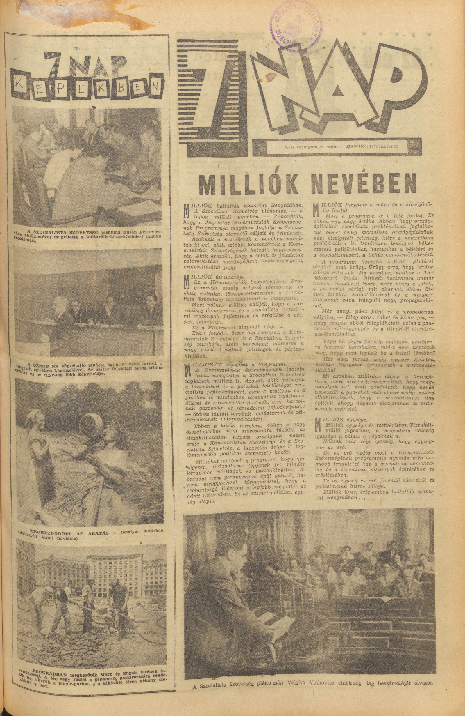 7 Nap, 13. évf. 1958. június 29. 27. sz.