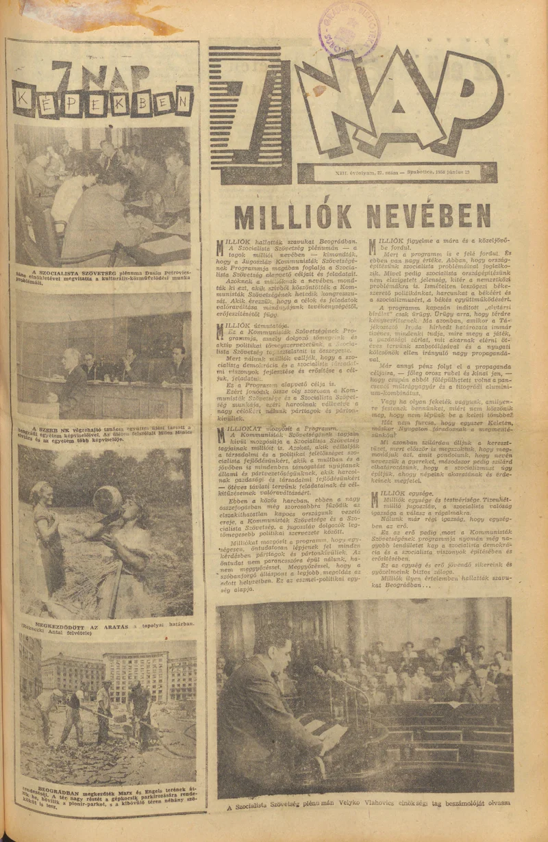7 Nap, 13. évf. 1958. június 29. 27. sz.