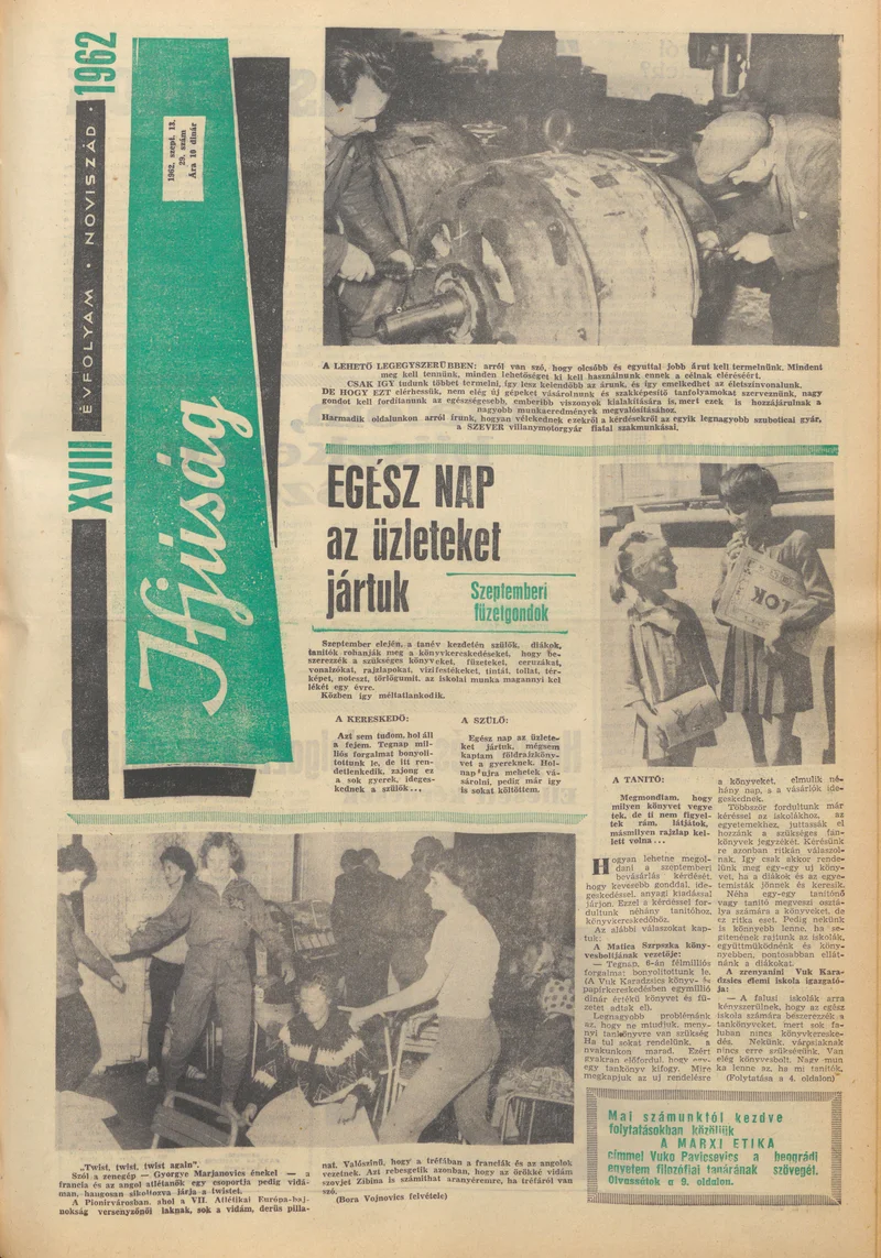 Ifjúság, 18. évf. 1962. szeptember 13. 29. sz.
