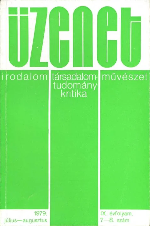 Üzenet, 9. évf. 1979. július – augusztus. 7–8. sz. 383–464. oldal