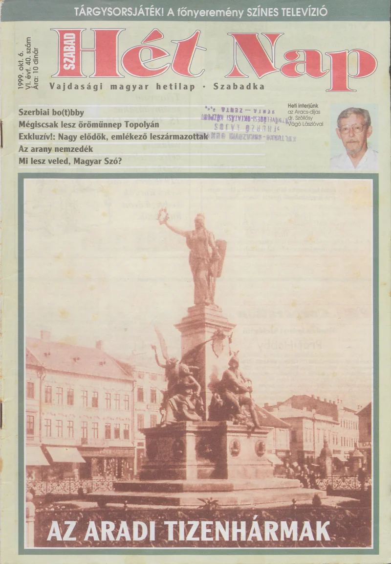 Szabad Hét Nap, 6. évf. 1999. október 6. 40. sz.