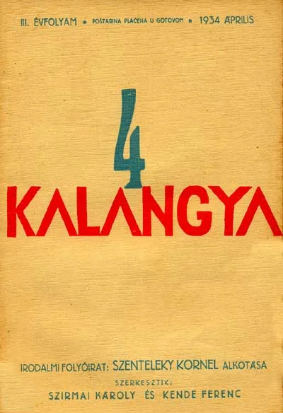 Kalangya, 3. évf. 1934. április. 4. sz. 245–324. oldal
