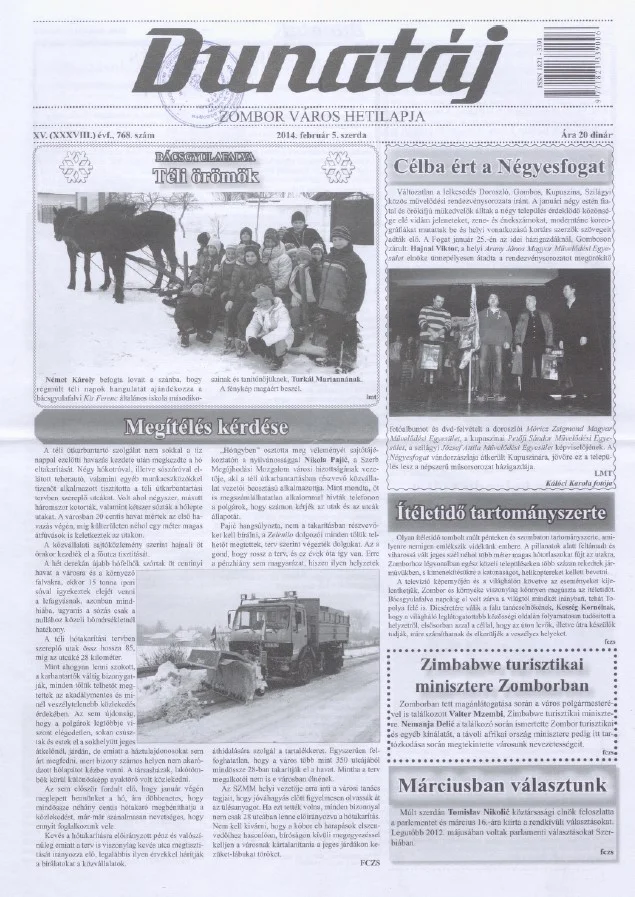 Dunatáj, 16. évf. 2014. február 5. 768. sz.