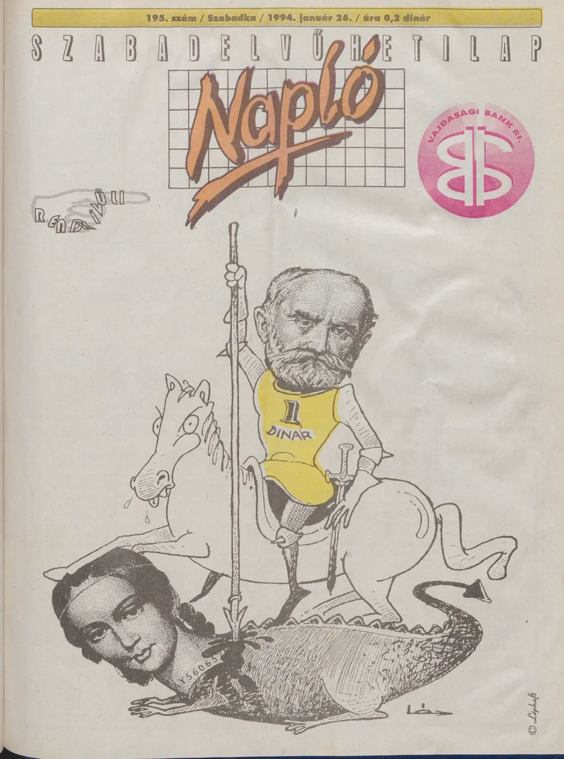 Napló - Szabadelvű hetilap, 5. évf. 1994. január 26. 195. sz.