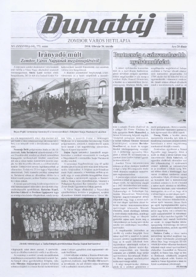 Dunatáj, 16. évf. 2014. február 26. 771. sz.