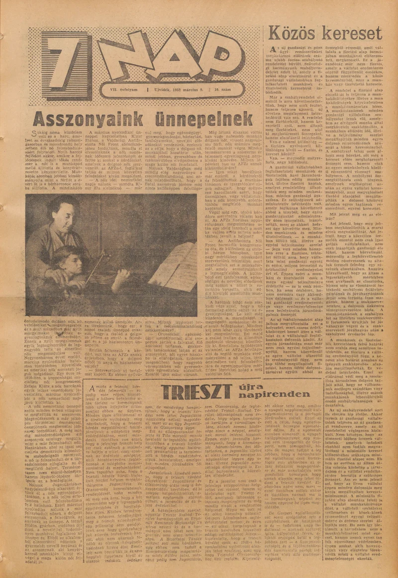 7 Nap, 7. évf. 1952. március 9. 10. sz. 1–12. oldal