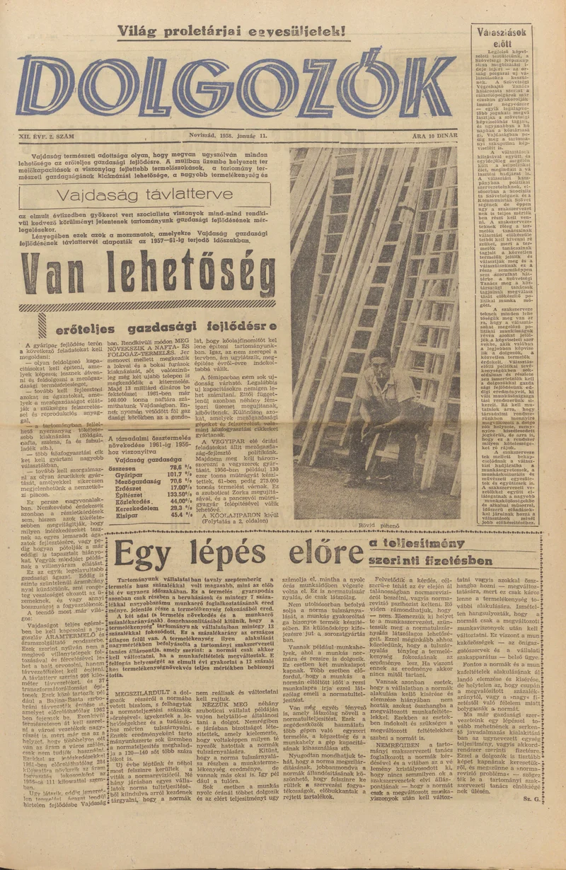 Dolgozók, 12. évf. 1958. január 11. 2. sz.