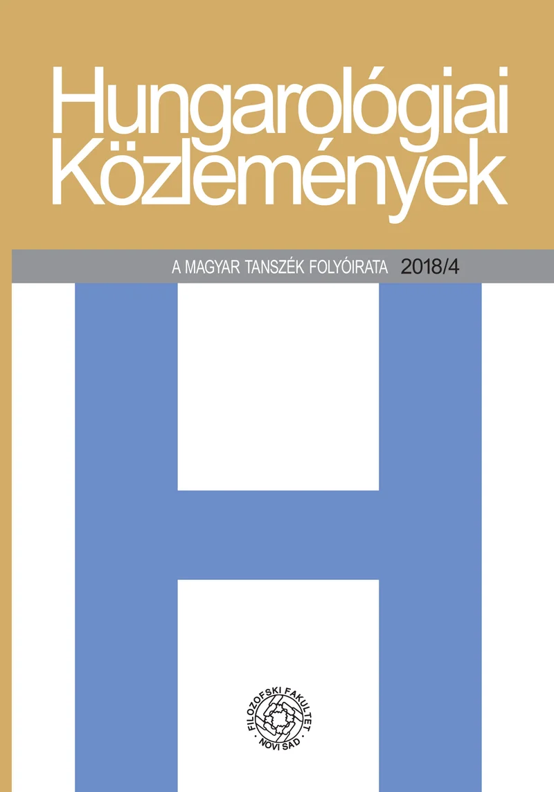 Hungarológiai Közlemények, 49. évf. 2018. 4. sz. 1–103. oldal