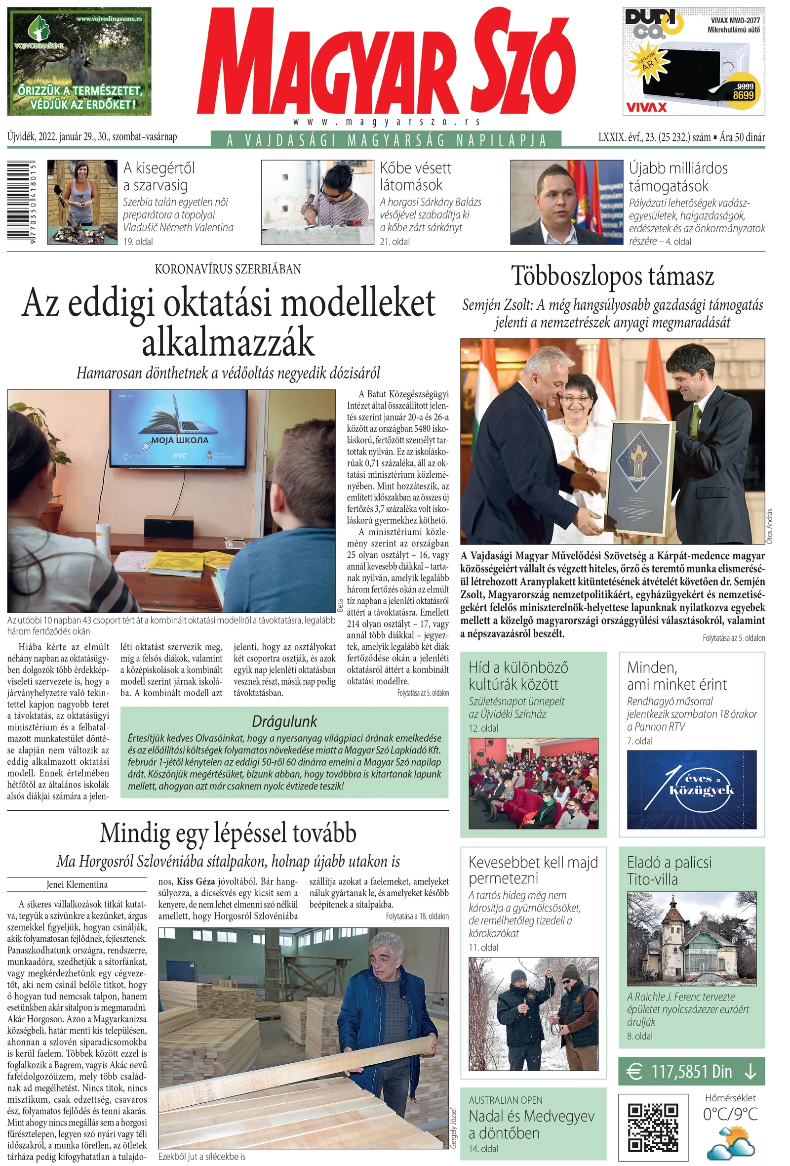 Magyar Szó, 79. évf. 2022. január 29. – 30. 23. sz. 1–32. oldal