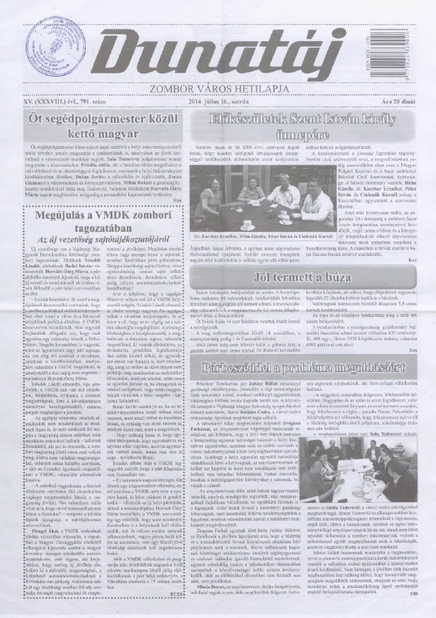 Dunatáj, 16. évf. 2014. július 16. 791. sz.