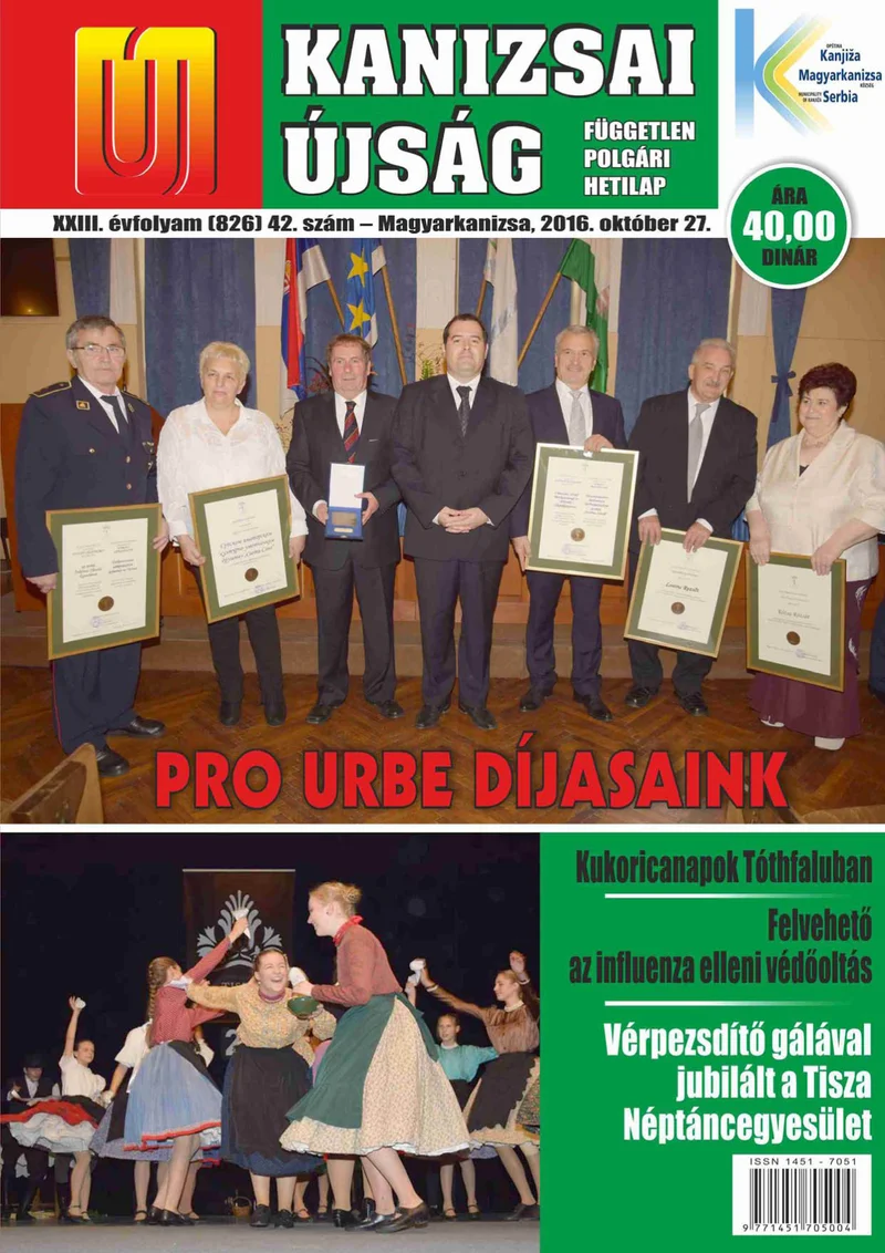Új Kanizsai Újság, 23. évf. 2016. október 27. 42. sz.