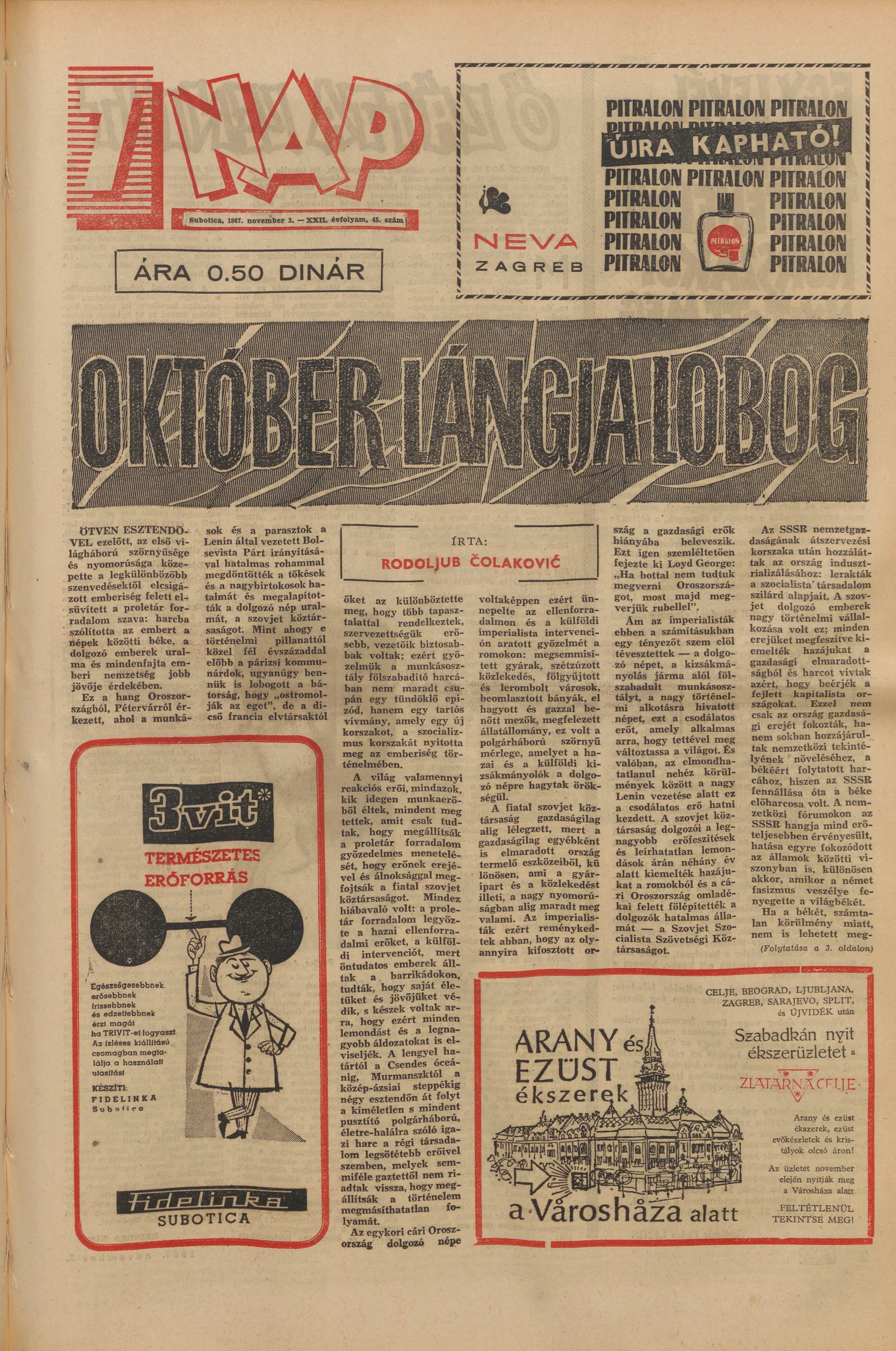 7 Nap, 22. évf. 1967. november 3. 45. sz. 1–24. oldal
