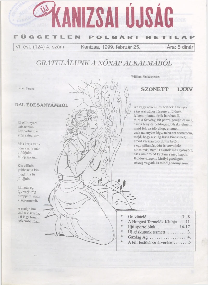 Új Kanizsai Újság, 6. évf. 1999. február 25. 4. sz.
