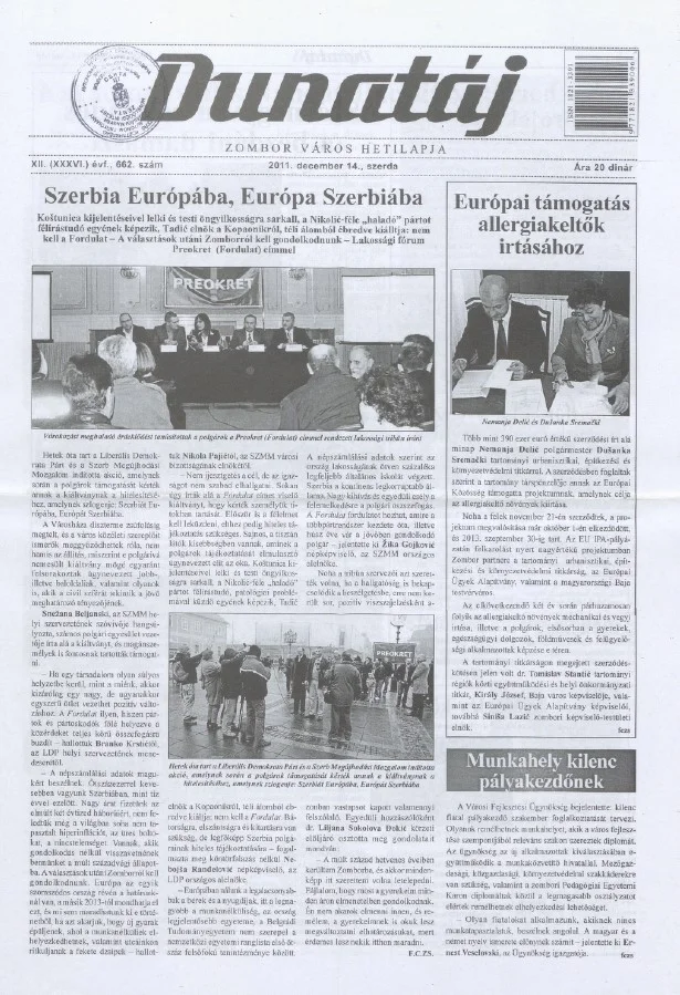 Dunatáj, 13. évf. 2011. december 14. 662. sz.