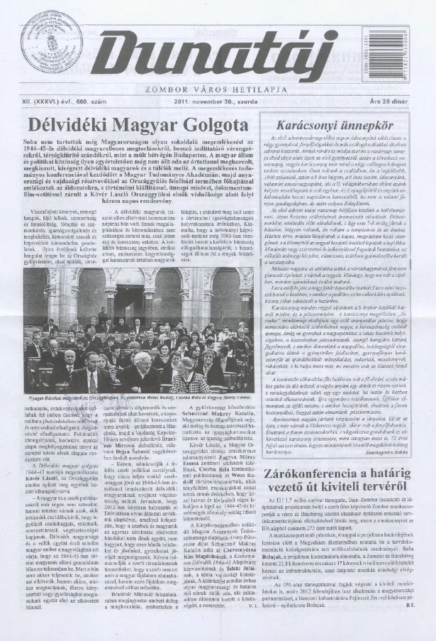 Dunatáj, 13. évf. 2011. november 30. 660. sz.