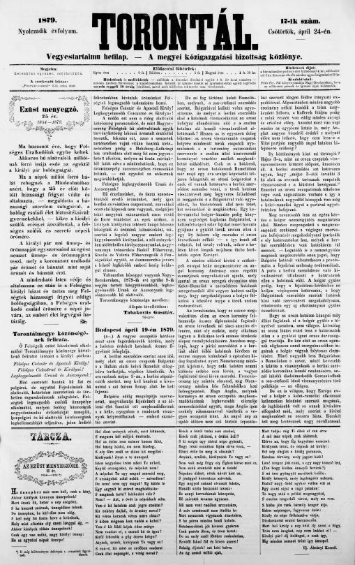 Torontál, 8. évf. 1879. április 25. 17. sz.