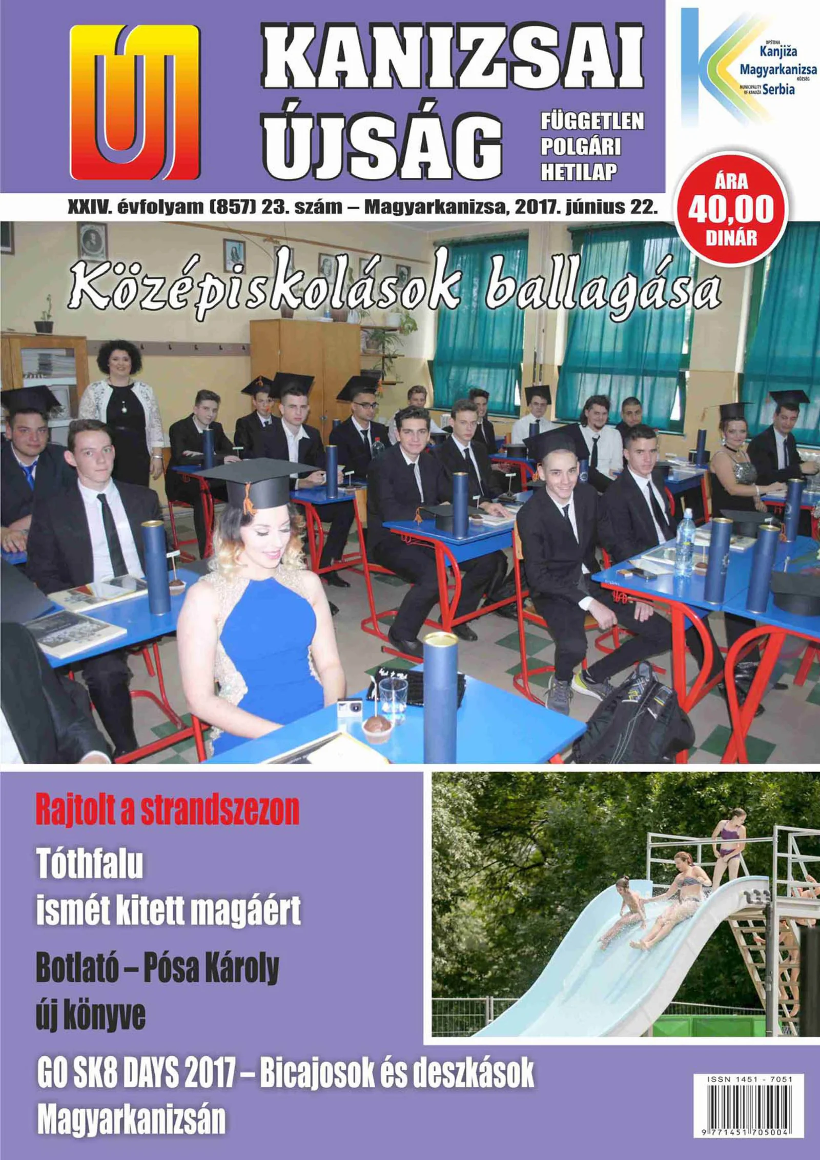 Új Kanizsai Újság, 24. évf. 2017. június 22. 23. sz.