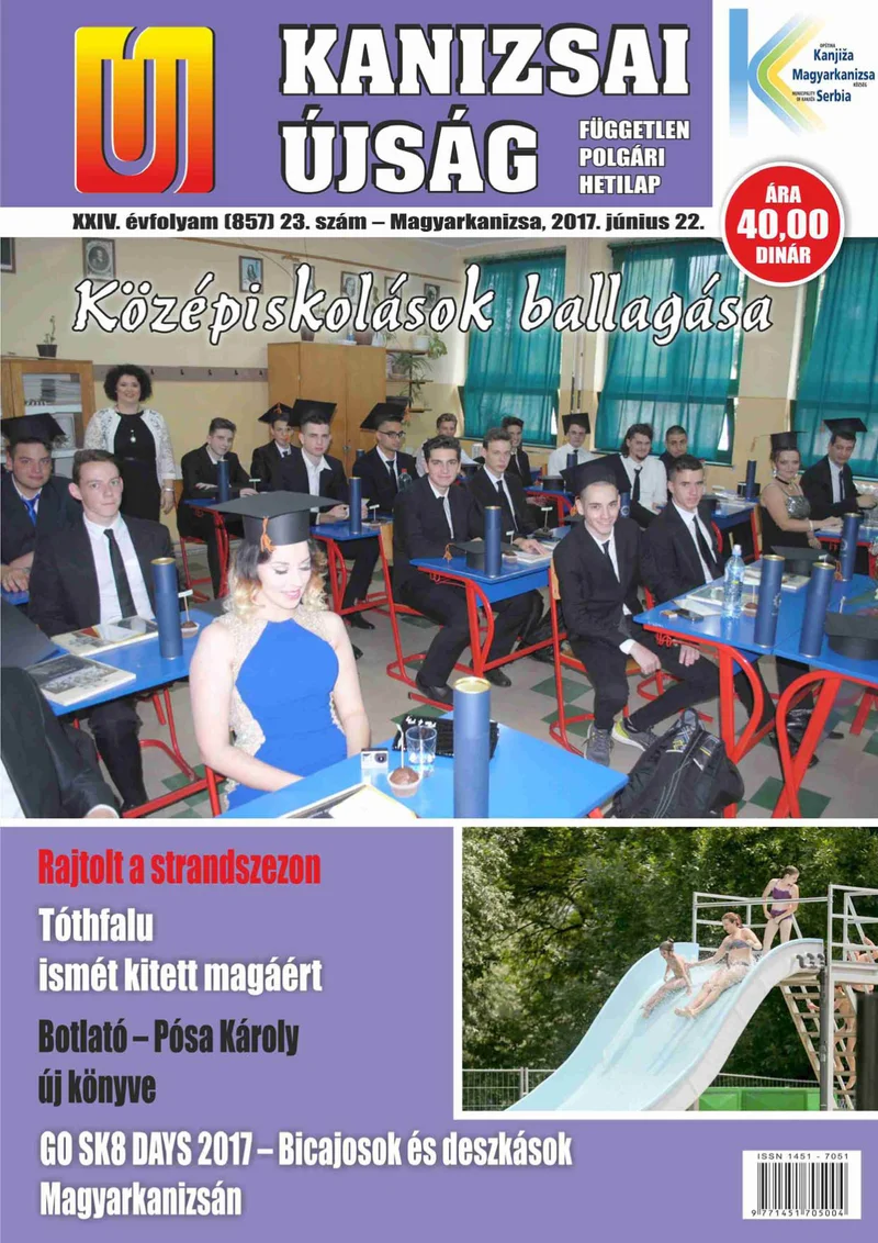 Új Kanizsai Újság, 24. évf. 2017. június 22. 23. sz.