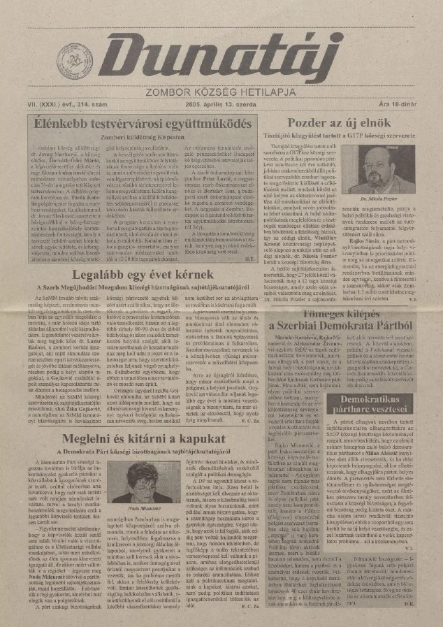 Dunatáj, 7. évf. 2005. április 13. 314. sz.