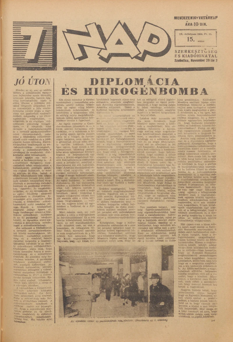 7 Nap, 9. évf. 1954. április 11. 15. sz. 1–16. oldal
