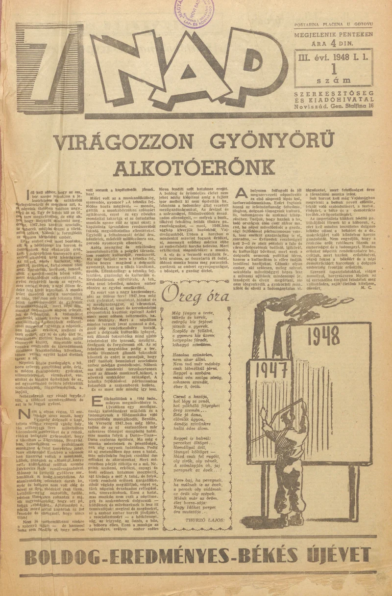 7 Nap, 3. évf. 1948. január 1. 1. sz. 1–12. oldal