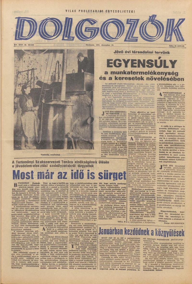 Dolgozók, 15. évf. 1961. december 15. 50. sz.