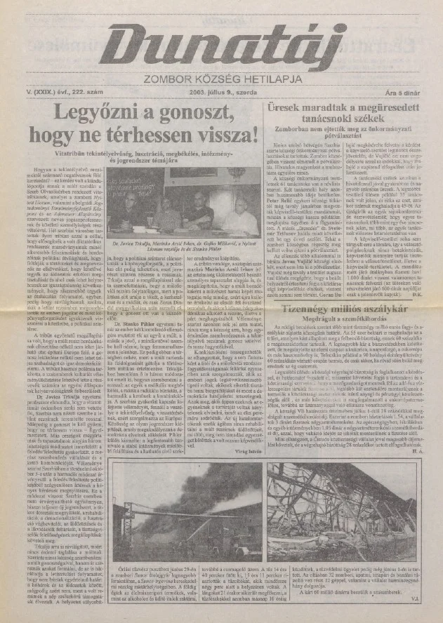 Dunatáj, 5. évf. 2003. július 9. 222. sz.