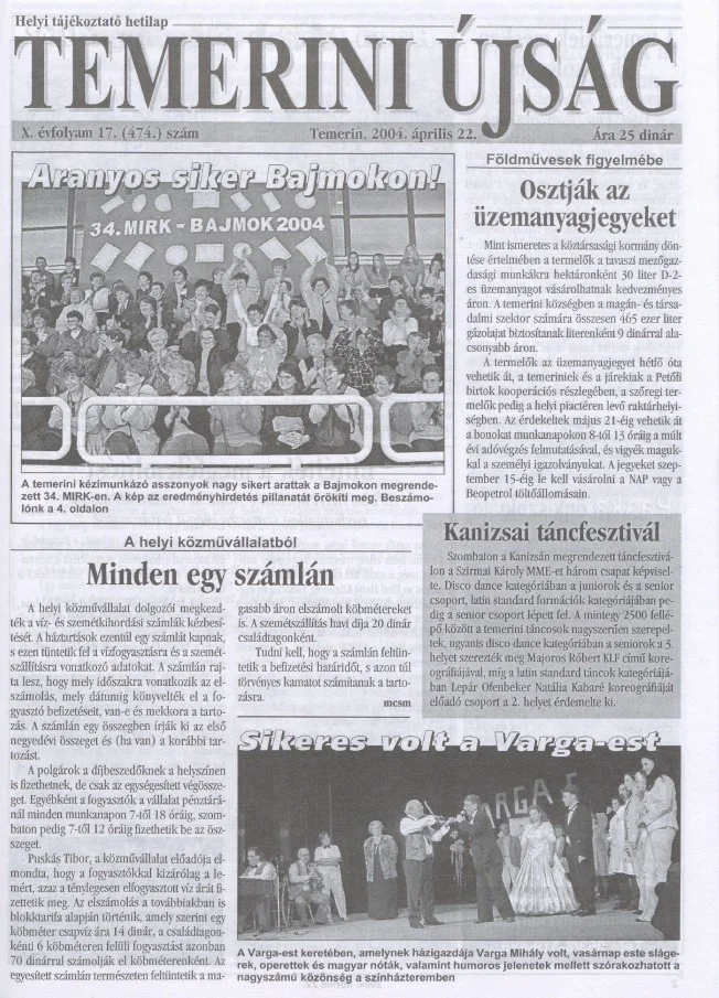 Temerini Újság, 10. évf. 2004. április 22. 17. sz.