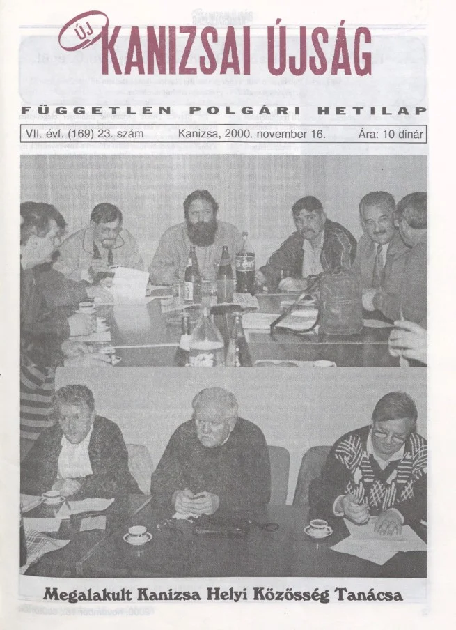Új Kanizsai Újság, 7. évf. 2000. november 16. 23. sz.
