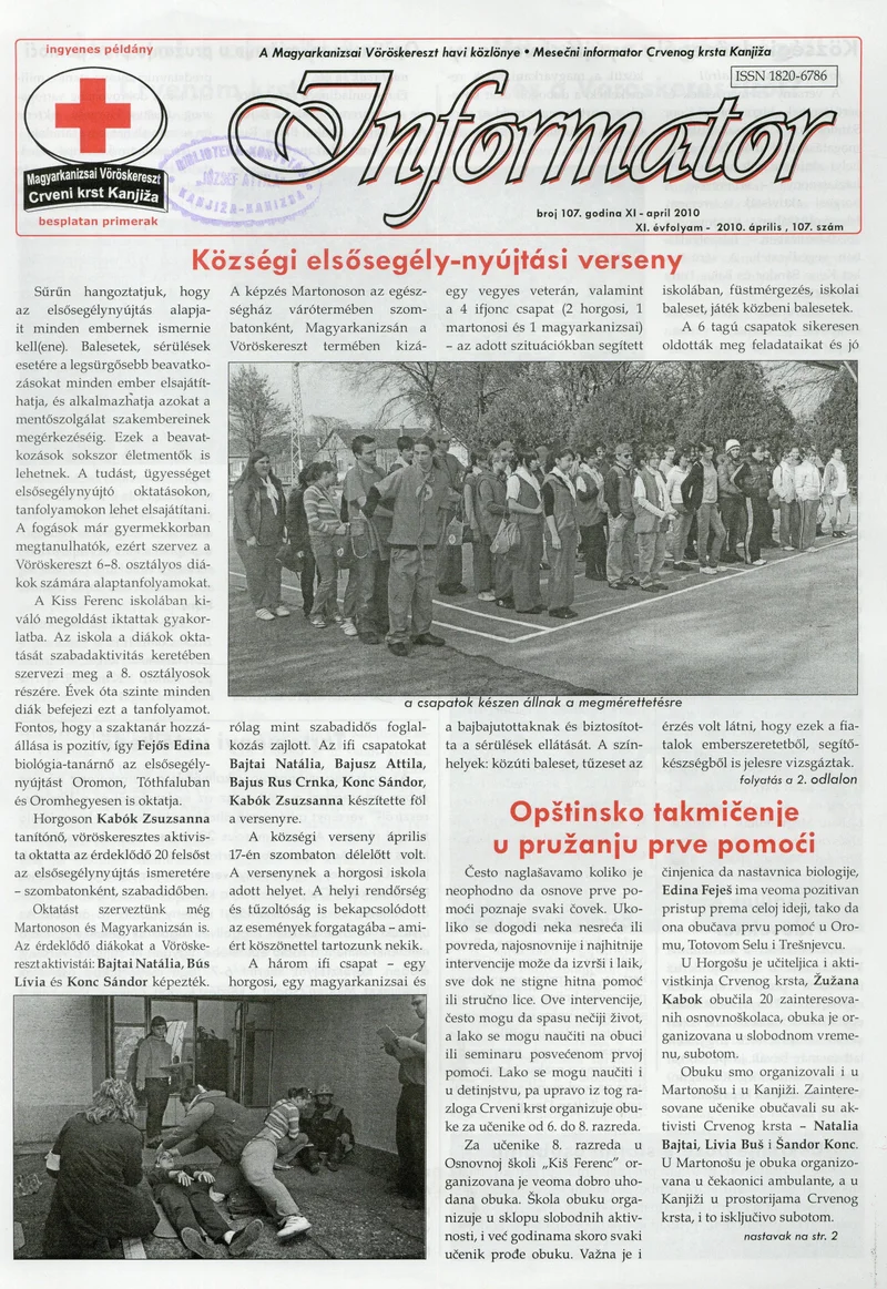 Informator, 11. évf. 2010. április 1. 107. sz.