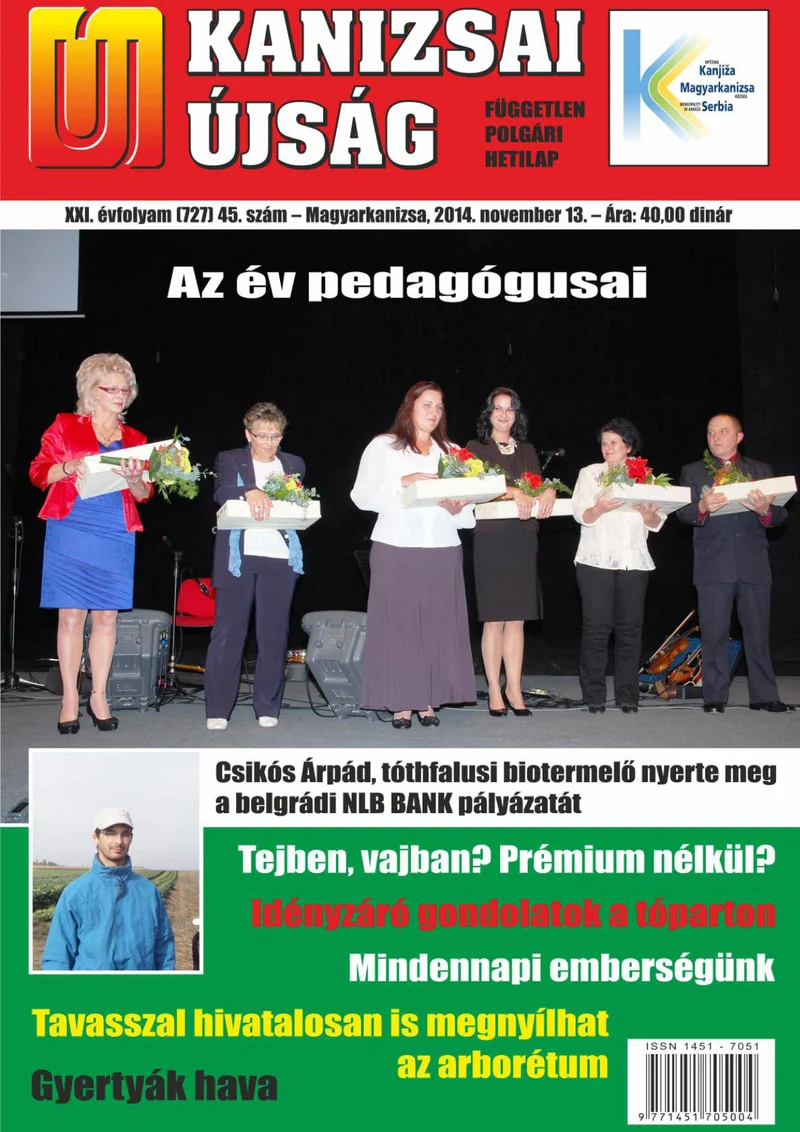 Új Kanizsai Újság, 21. évf. 2014. november 13. 45. sz.