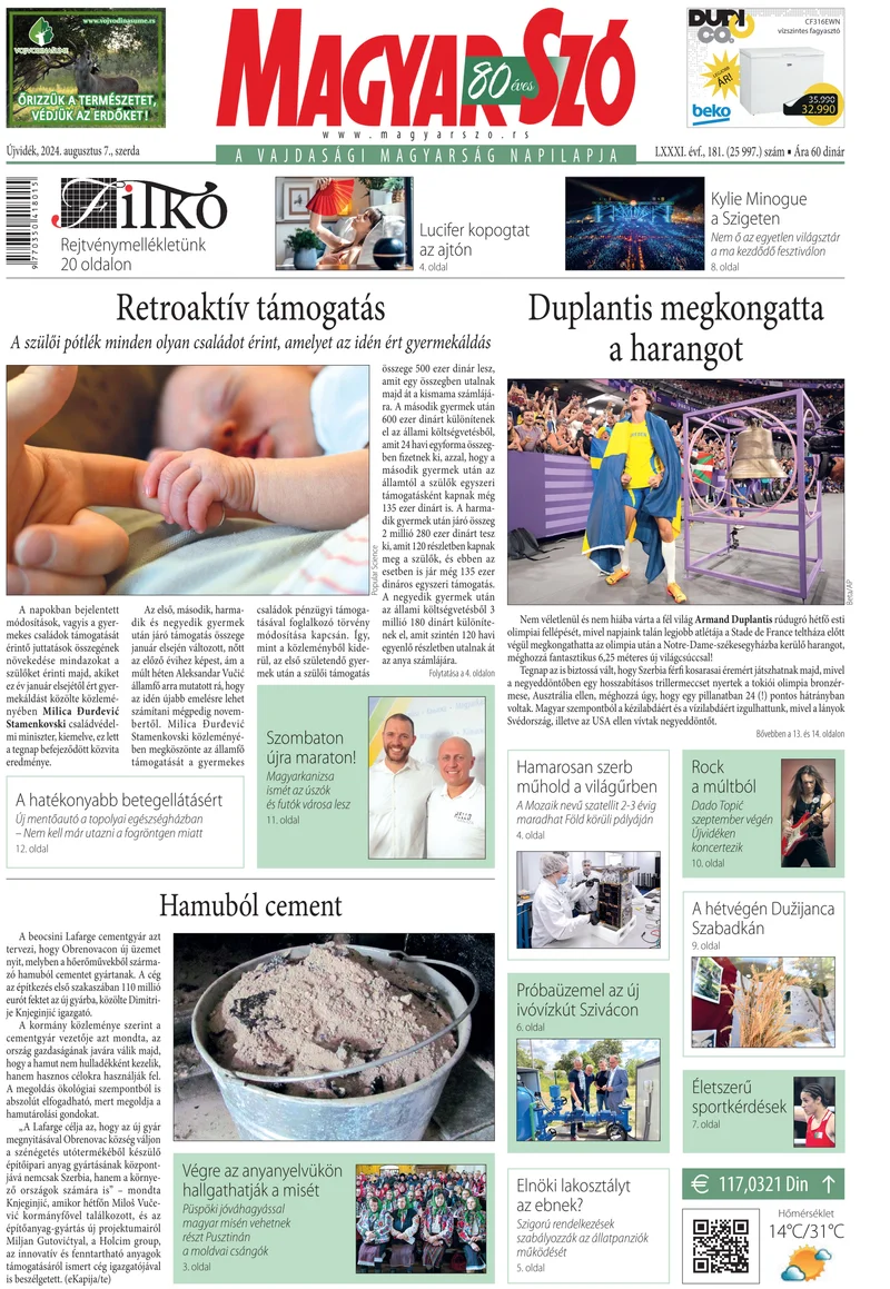 Magyar Szó, 81. évf. 2024. augusztus 7. 181. sz. 1–16. oldal