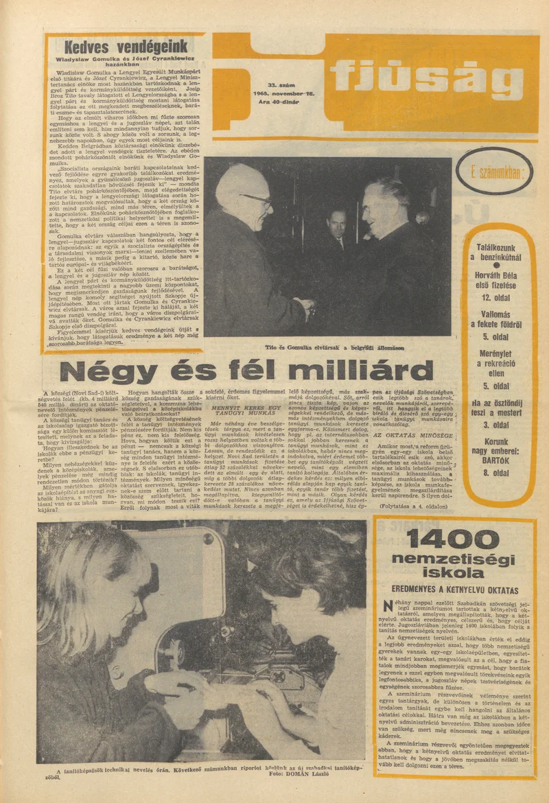Ifjúság, 21. évf. 1965. november 18. 33. sz.