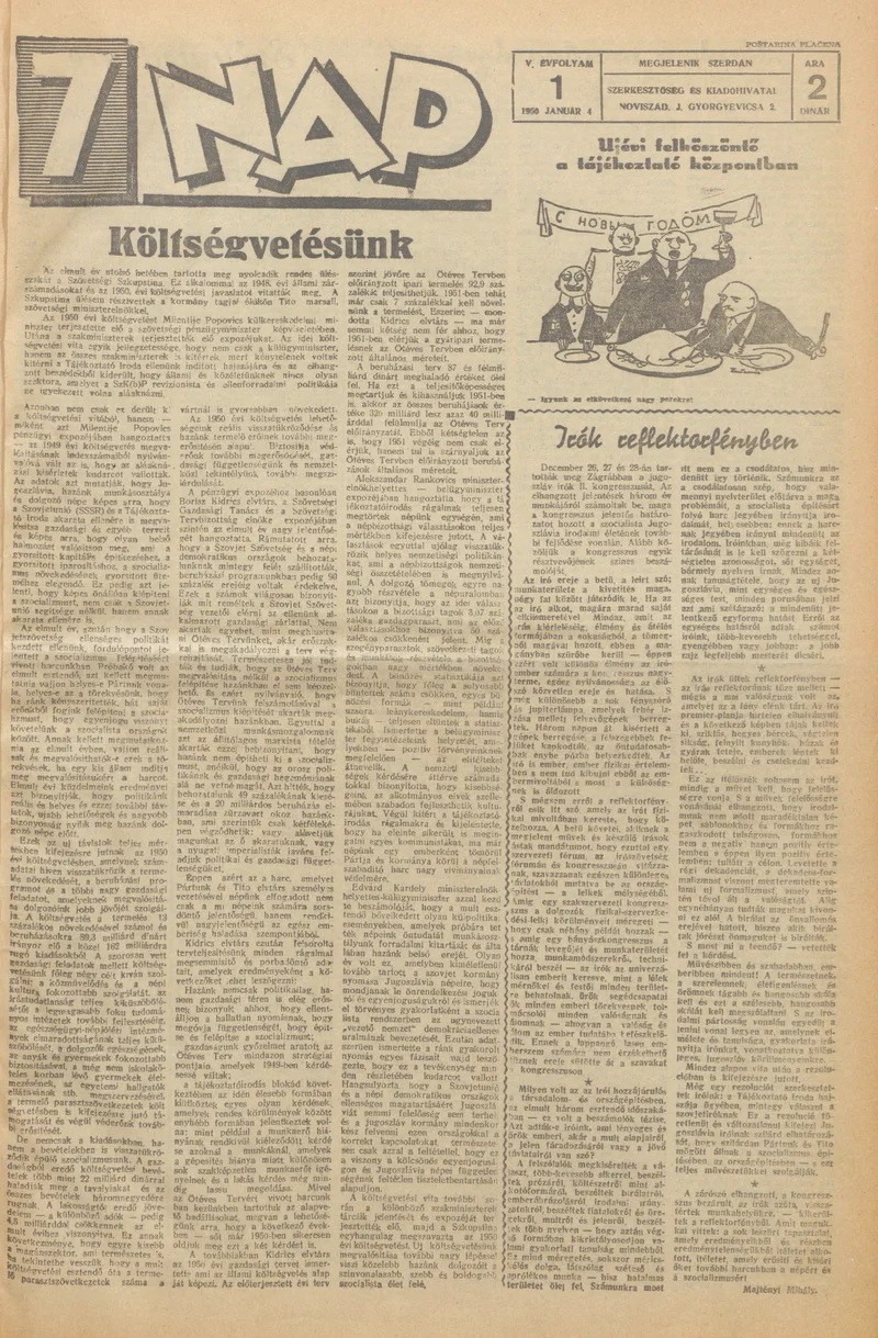 7 Nap, 5. évf. 1950. január 4. 1. sz. 1–4. oldal