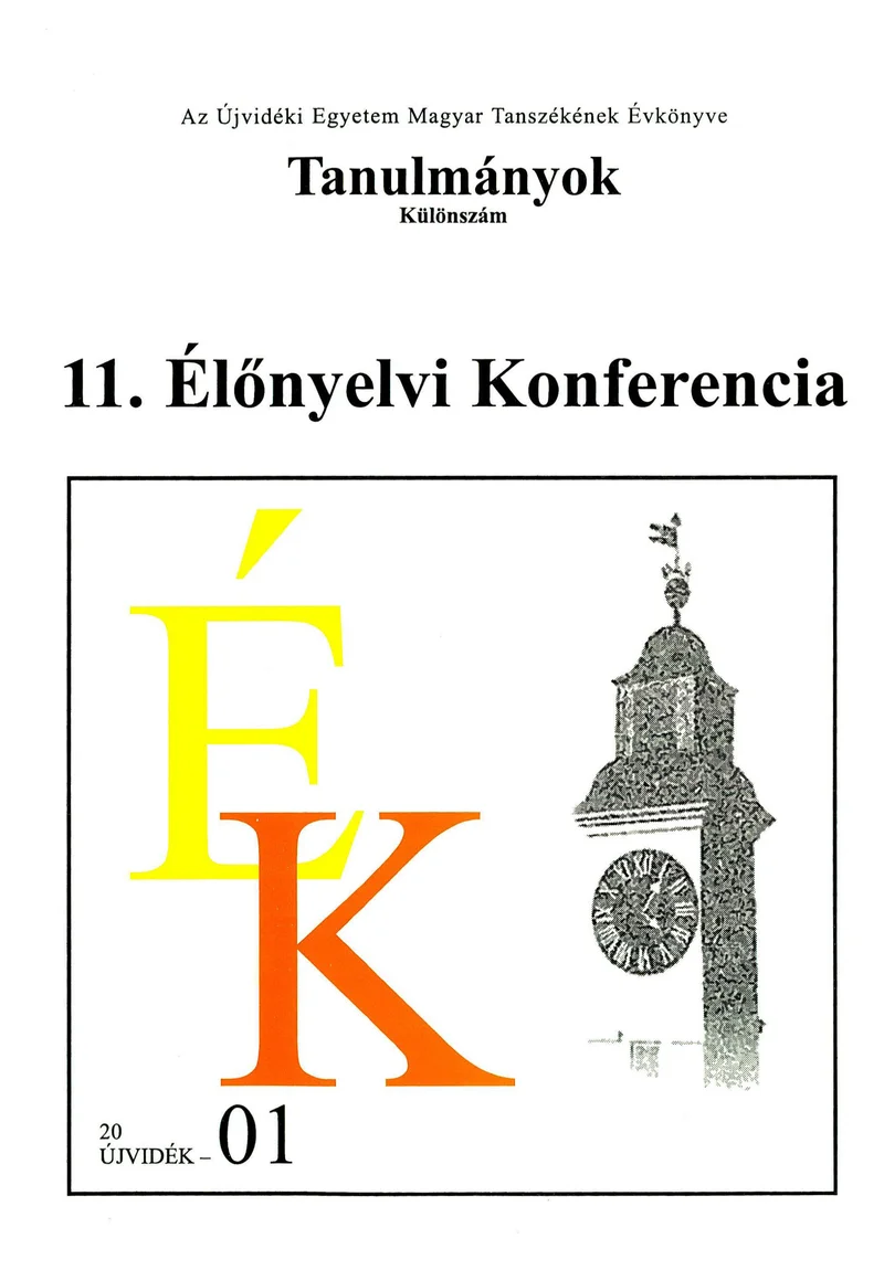 Tanulmányok, 31. évf. 2001. 1–297. oldal