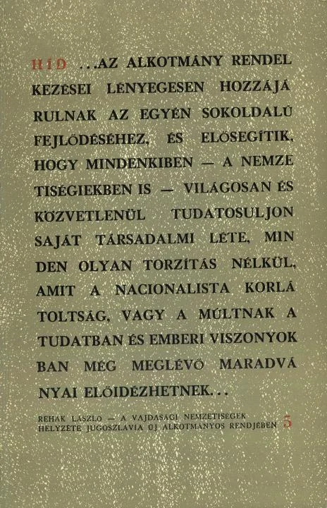 Híd, 27. évf. 1963. május. 5. sz. 513–608. oldal