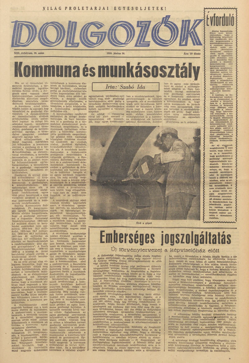 Dolgozók, 13. évf. 1959. június 26. 26. sz.