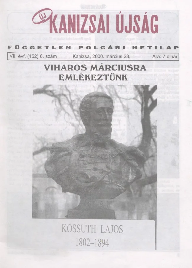 Új Kanizsai Újság, 7. évf. 2000. március 23. 6. sz.