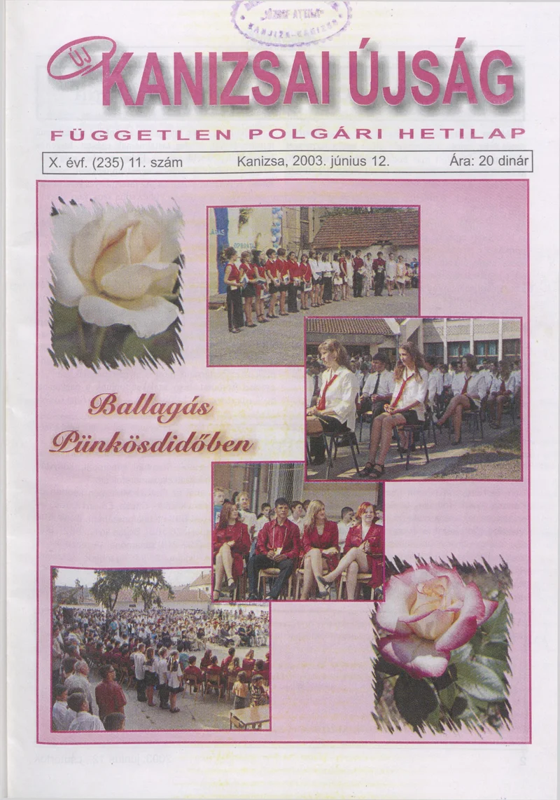 Új Kanizsai Újság, 10. évf. 2003. június 12. 11. sz.