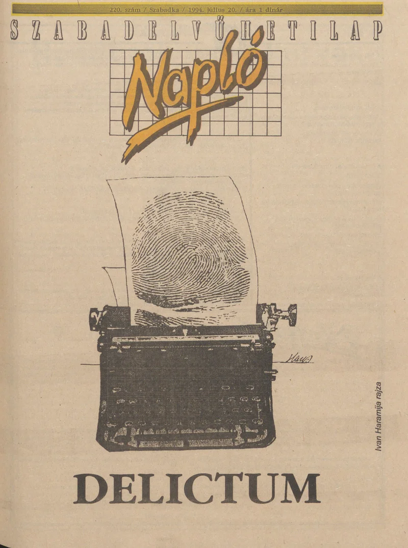 Napló - Szabadelvű hetilap, 5. évf. 1994. július 20. 220. sz.